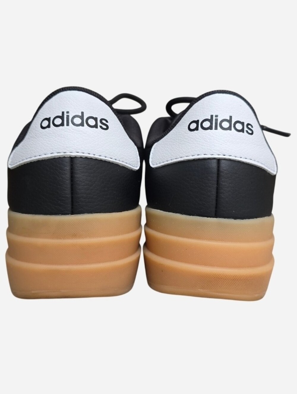 adidas VL Court Bold Platform Sneakers Black Leather And Suede Womens 8 - Picture 7 of 9